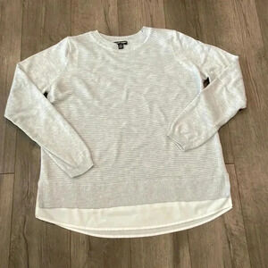 ❤️2/$30❤️[L]Hilary  Radley Women's Crew Neck LS Sweater Woven knitted